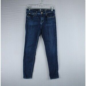 7 For All Mankind Ankle Gwenevere Womens Jeans Size 26 Dark Blue Wash Casual
